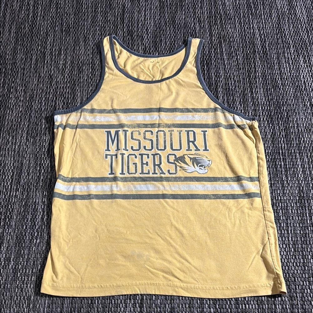 Missouri Tigers Muscle Tank Yellow Size Medium